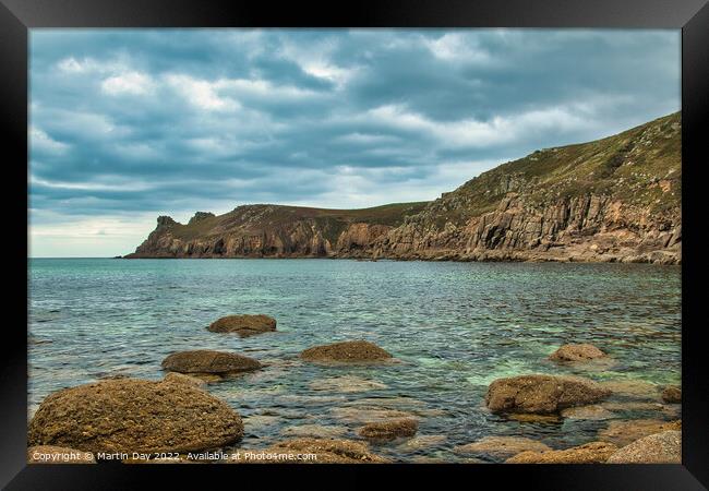 The Majestic Beauty of Cornish Coastline Framed Print by Martin Day