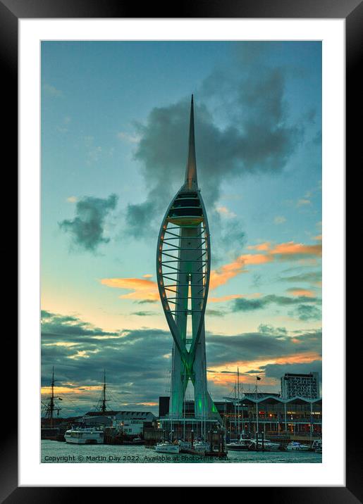 Spinnaker Tower in Portsmouth,  Framed Mounted Print by Martin Day