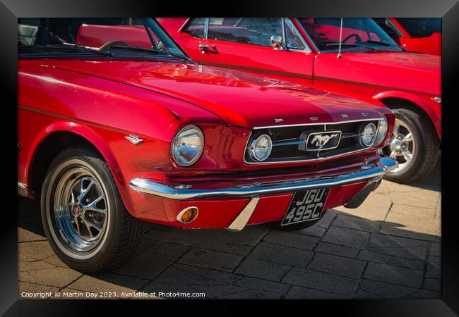 Red Hot American Muscle Framed Print by Martin Day