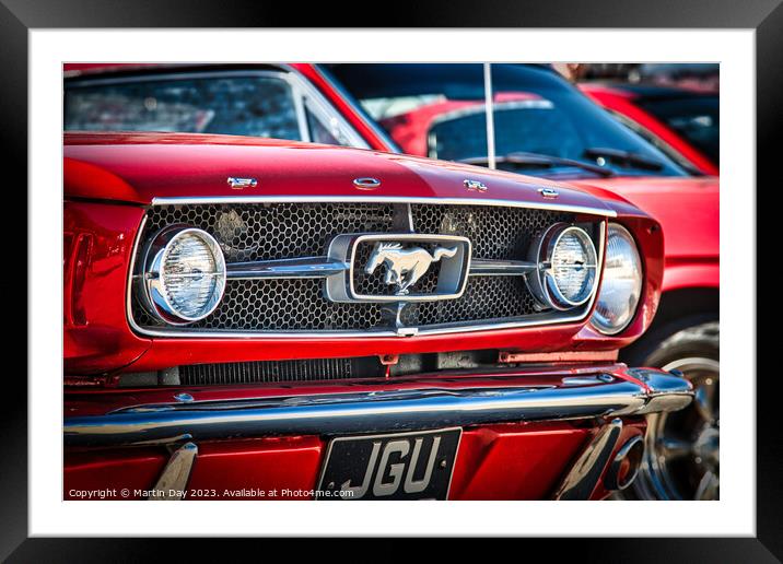 The Roaring Mustang Framed Mounted Print by Martin Day