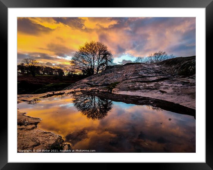 Reflecting on Winter Framed Mounted Print by Neil Porter