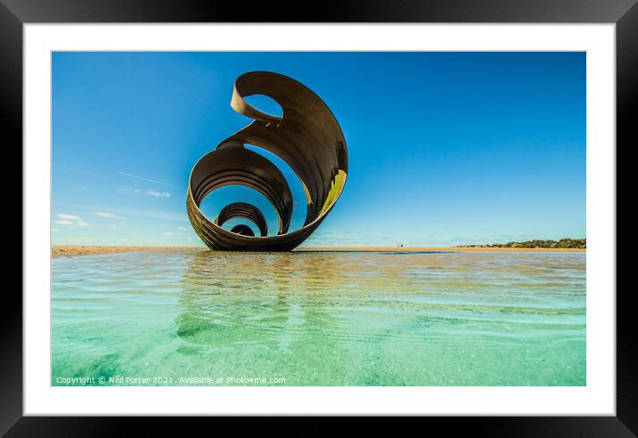 Seashell on the Sea Shore Framed Mounted Print by Neil Porter