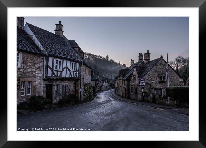 Outdoor street Framed Mounted Print by Neil Porter