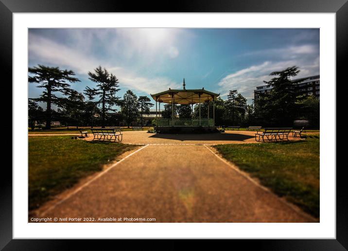 The Bandstand Framed Mounted Print by Neil Porter
