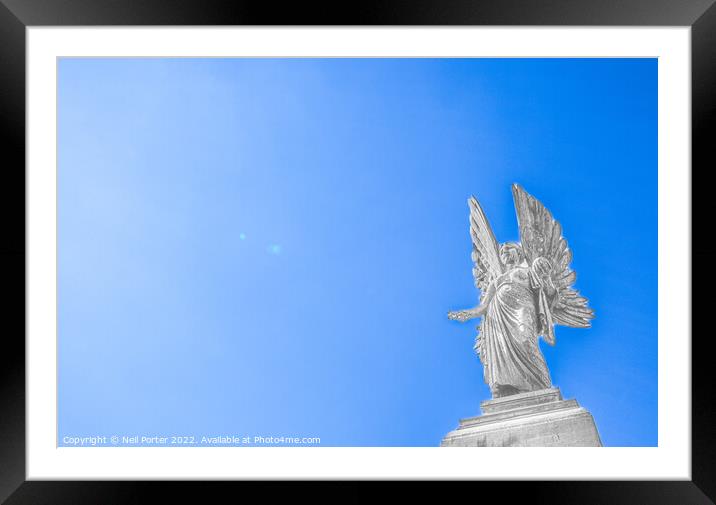 Angel in White Framed Mounted Print by Neil Porter