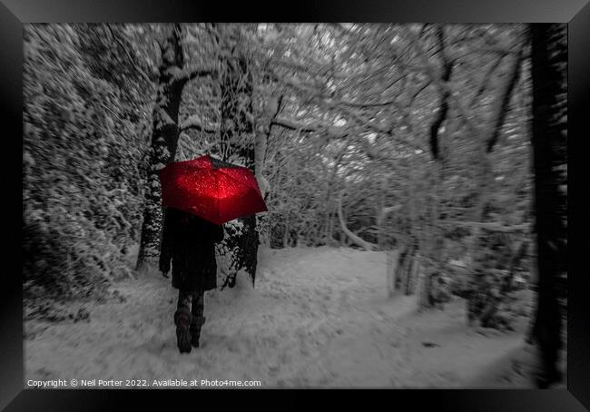 Walking in a Winter Wonderland Framed Print by Neil Porter