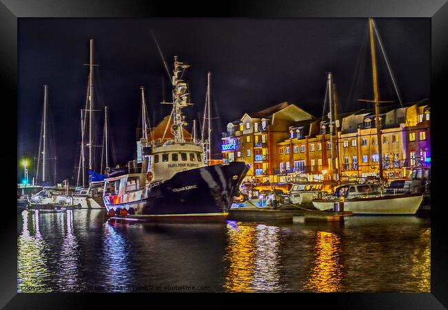 Boats in Harbour Framed Print by Gareth Parkes