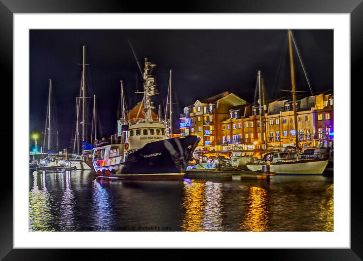 Boats in Harbour Framed Mounted Print by Gareth Parkes