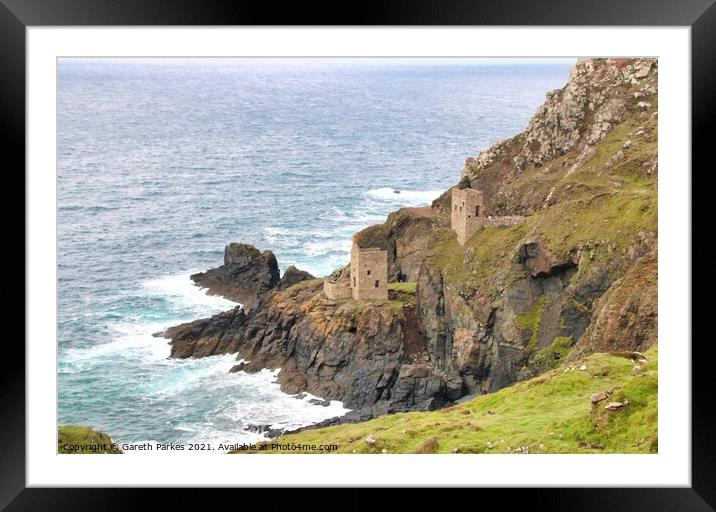 Crowns Engine Houses, Botallack Mine Framed Mounted Print by Gareth Parkes