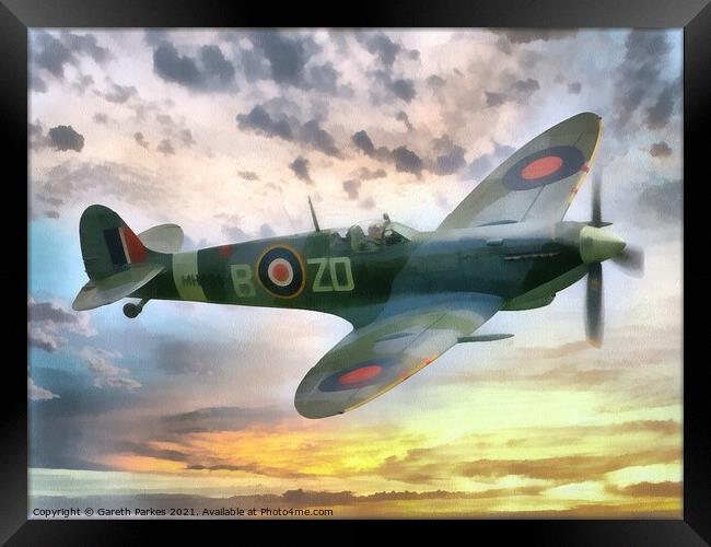 Spitfire MH-BZD Framed Print by Gareth Parkes