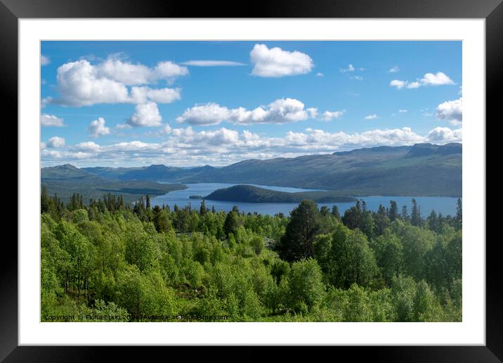 Mountain view from Langedrag Nature Park Framed Mounted Print by Fiona Etkin