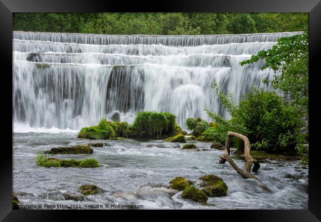 Monsal Head Weir Framed Print by Fiona Etkin