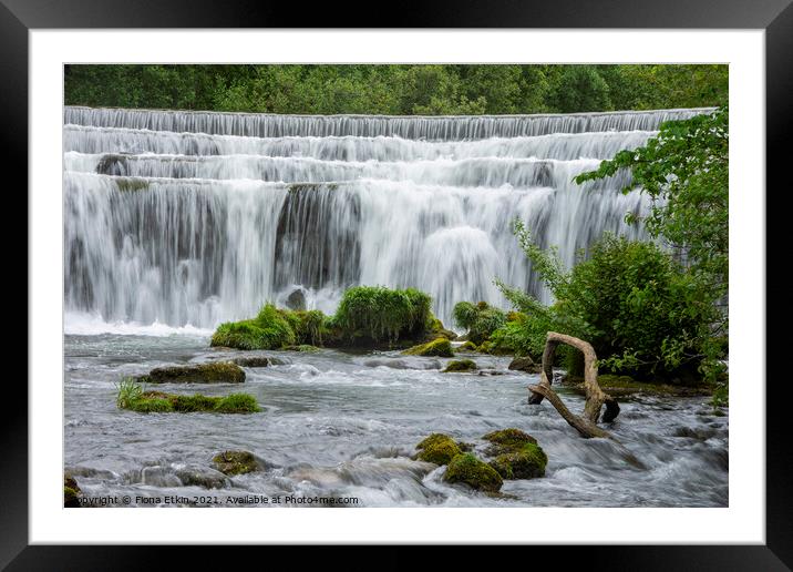 Monsal Head Weir Framed Mounted Print by Fiona Etkin