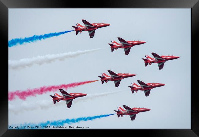 The Red Arrows Framed Print by Fiona Etkin