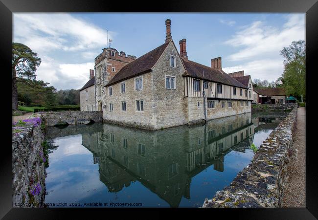 Ightham Mote Reflections Framed Print by Fiona Etkin
