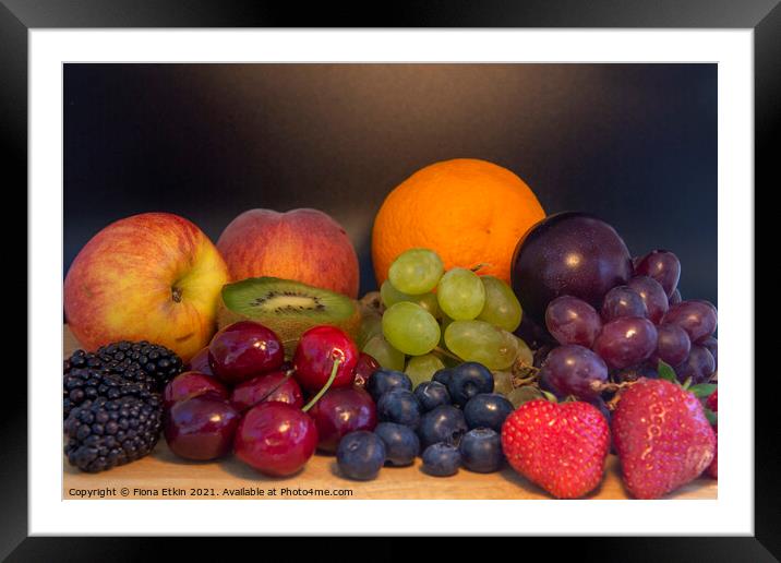 Still Life Fruit platter Framed Mounted Print by Fiona Etkin