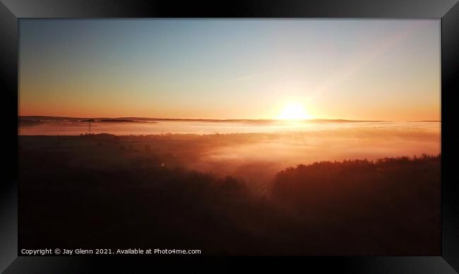 Misty Sunrise Framed Print by Jay Glenn