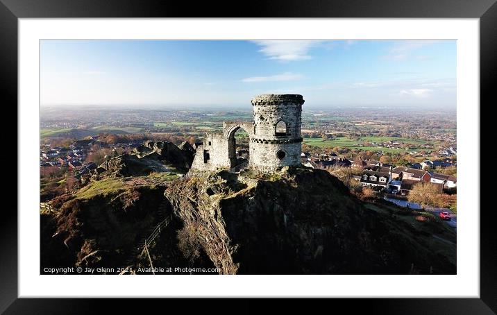 Mow Cop Castle Framed Mounted Print by Jay Glenn