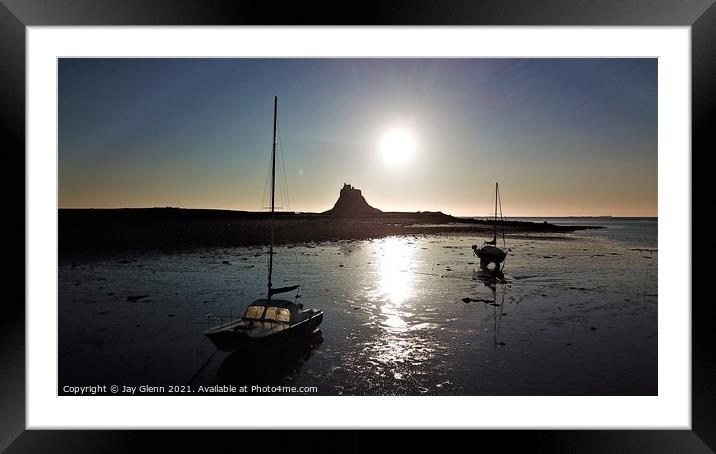 Early Morning at Lindisfarne Framed Mounted Print by Jay Glenn