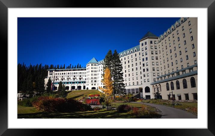 Fairmont Hotel in Lake Louise Alberta Canada Framed Mounted Print by PAULINE Crawford