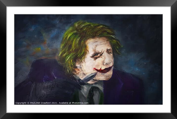Joker Framed Mounted Print by PAULINE Crawford