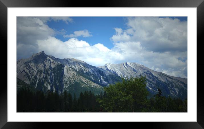 Outdoor mountain landscape Banff Alberta Canada Framed Mounted Print by PAULINE Crawford