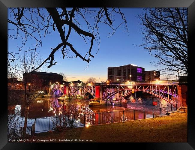 Glasgow Bridges Framed Print by Stu Art Glasgow