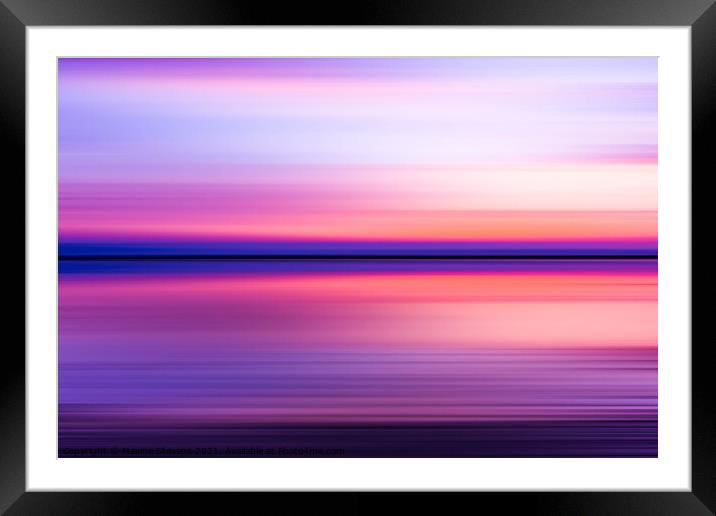 Inver Bay Sunset Framed Mounted Print by Maxine Stevens