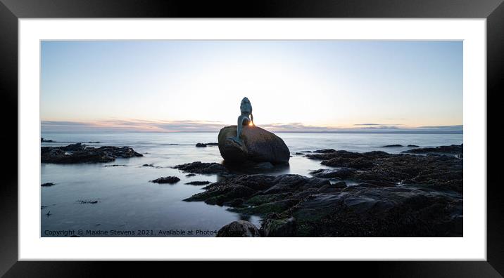 Mermaid of the North at Sunrise Framed Mounted Print by Maxine Stevens