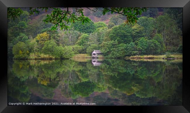 Rydal Water Boat House The Lake District Framed Print by Mark Hetherington