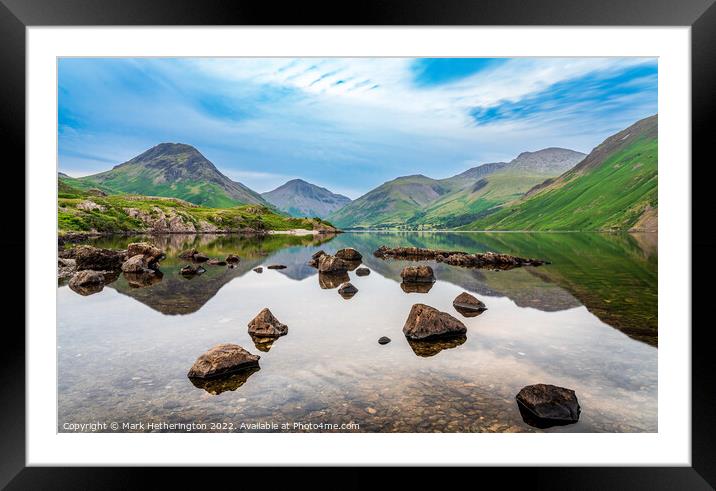 Wastwater Calm Framed Mounted Print by Mark Hetherington