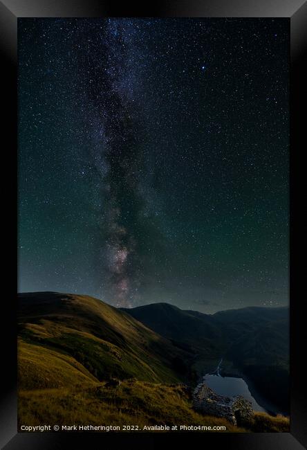 Milky Way above Haweswater Framed Print by Mark Hetherington