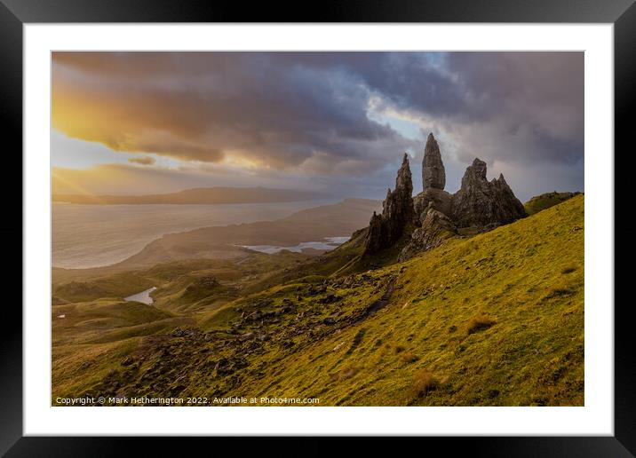 Early morning at Old Man of Storr in Skye Framed Mounted Print by Mark Hetherington