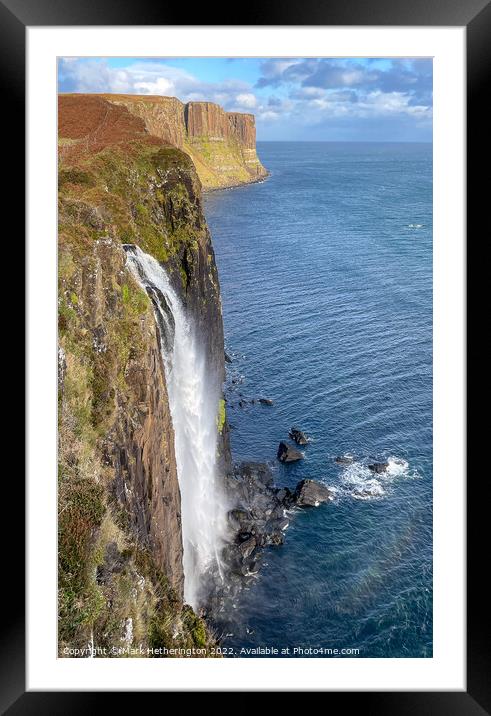 Kilt Rock Waterfall, Isle of Skye Framed Mounted Print by Mark Hetherington