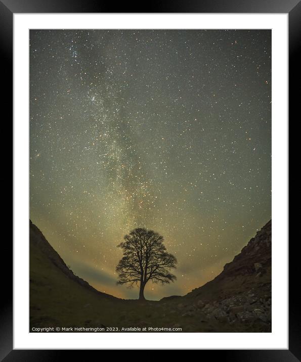 Sycamore Gap Milky Way Framed Mounted Print by Mark Hetherington