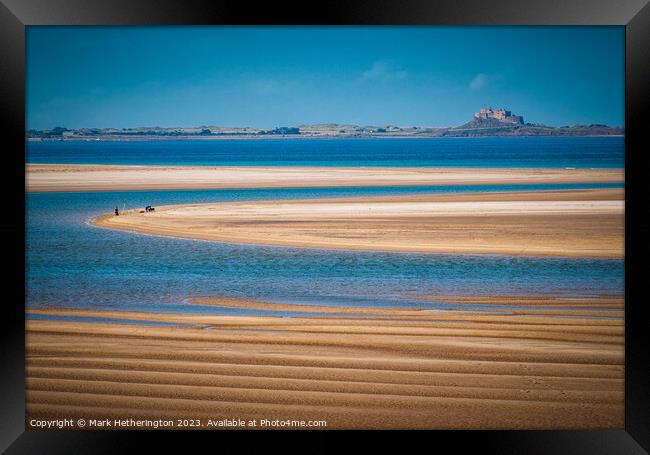 Lines In The Sand Framed Print by Mark Hetherington