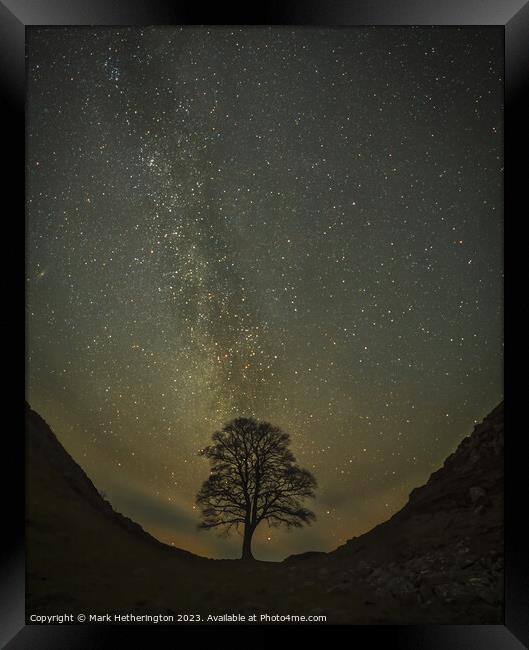 Sycamore Gap Milky Way Framed Print by Mark Hetherington