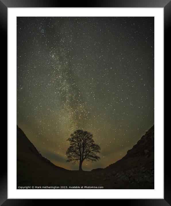 Sycamore Gap Milky Way Framed Mounted Print by Mark Hetherington