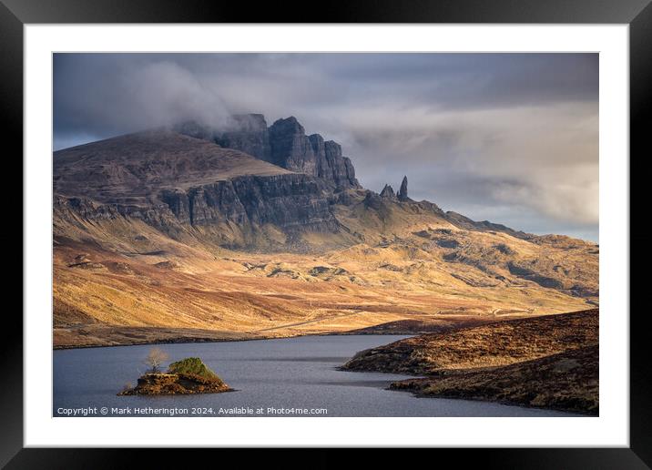 Loch Fada and The Old Man of Storr Framed Mounted Print by Mark Hetherington