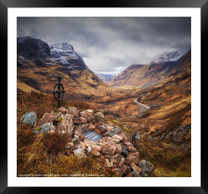 Ralston Cross Glencoe Framed Mounted Print by Mark Hetherington