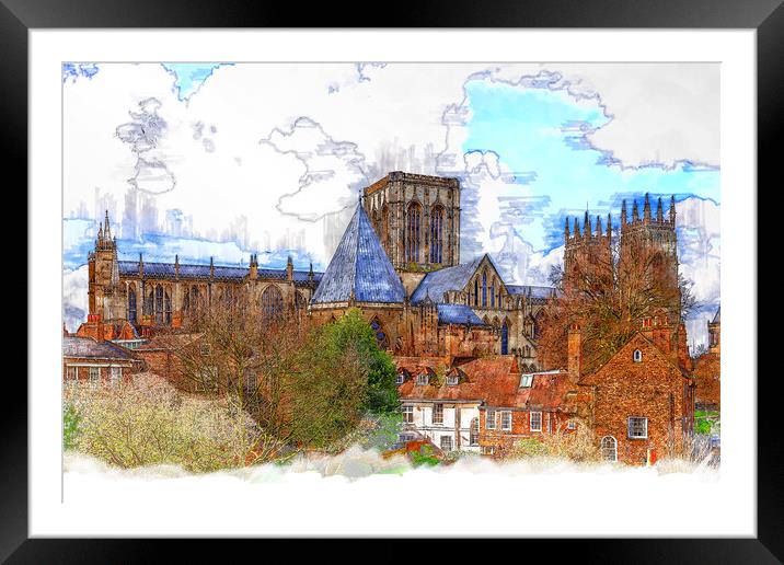 York Minster Framed Mounted Print by Picture Wizard