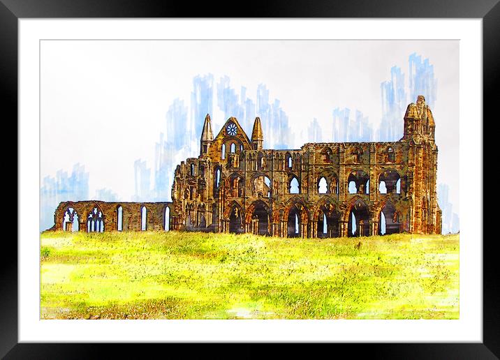Whitby Abbey Framed Mounted Print by Picture Wizard