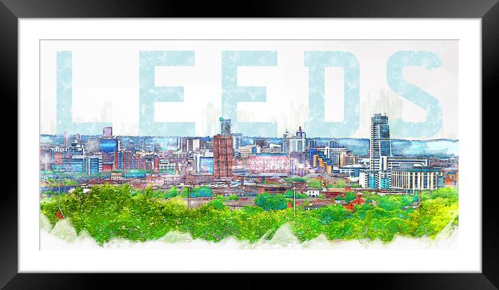 Leeds City Framed Mounted Print by Picture Wizard