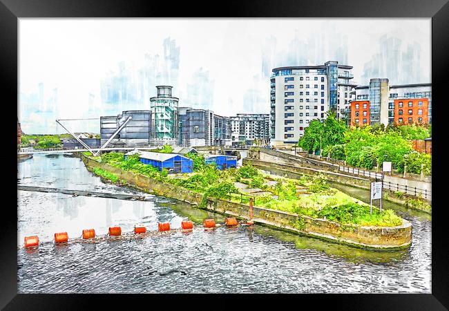 Fearns Island Leeds - Sketch Framed Print by Picture Wizard