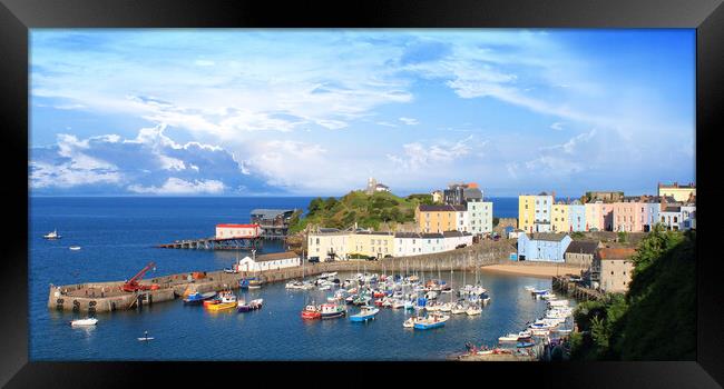 Tenby Harbour Framed Print by Picture Wizard