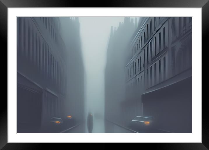 Dark Streets Framed Mounted Print by Picture Wizard