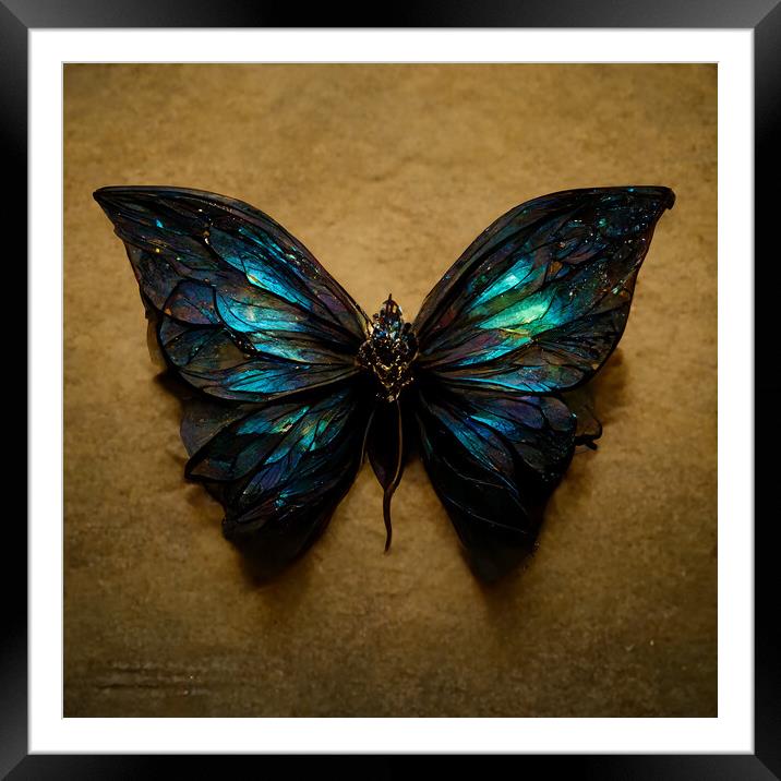 Crystal Butterfly Framed Mounted Print by Picture Wizard