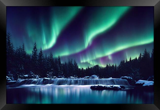 The Northern Lights Framed Print by Picture Wizard