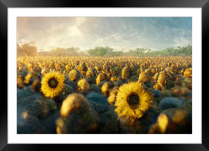 Sunflowers Framed Mounted Print by Picture Wizard
