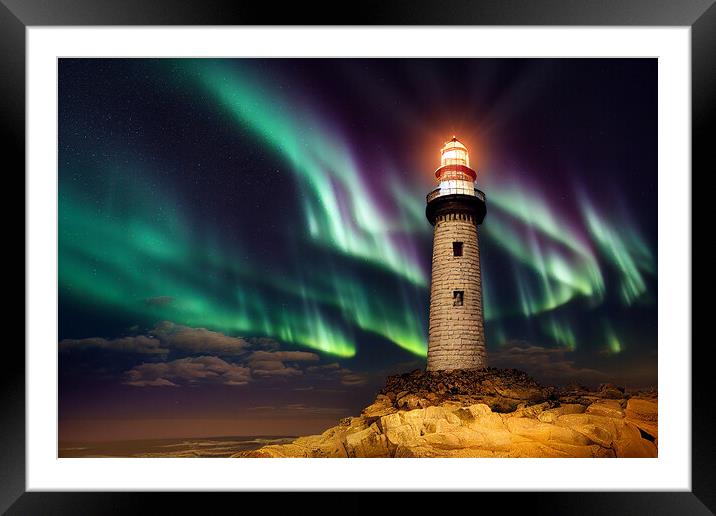 Mighty Lighthouse Framed Mounted Print by Picture Wizard